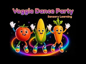 Dancing Veggies for Kids 🥕🌽🍅 | Sensory Dance Party!