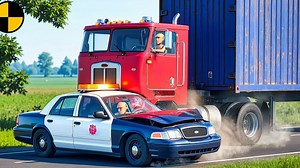 大卡车被暗算撞翻液压机，闪电麦昆击败怪兽