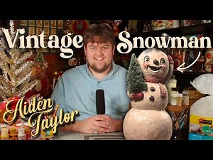 Sculpting A Vintage SNOWMAN!! | 2024 Christmas Special ⛄ [Let's Make Folk Art]