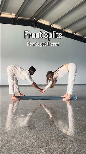 learn to do front splits practice with patner #unfoldmat