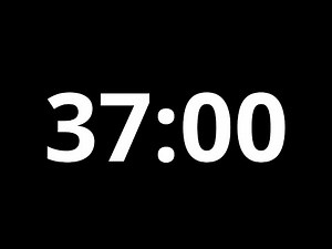 37 Minutes Timer With Black Background | No Music