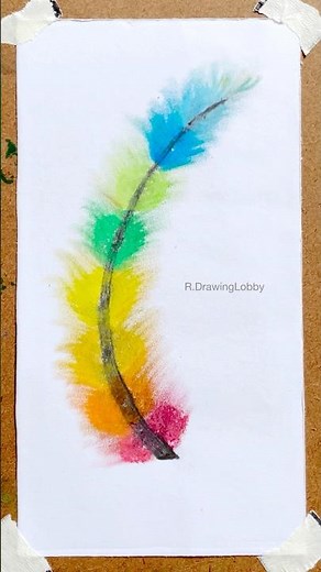 I Tried A Simple Feather Drawing and Coloring Tutorial