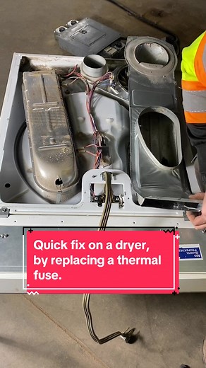 Quick fix on a dryer, by replacing a thermal fuse. #HandsomeOrHandy #Handyman #ApplianceRepair