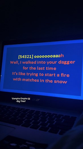 You turn me inside out and then you want the outside in #vampireempire #bigthief #songcover #karaoke #fyp