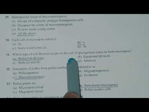 CBSE 12 STD BIOLOGY Chapter- 1 (line by line ) MCQ's