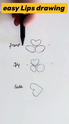 Lips drawing technique #reels | All About Art