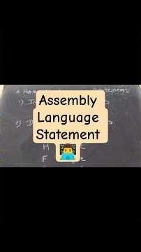 Assembly Language Statement Explained! 🤖