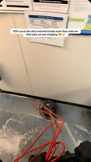 Brandon the cleaner on Instagram: "POV scrub this dirty industrial break room floor with me after pine sol wet mopping with the oreck orbiter 😎🧼 #clean #cleaning #cleaningpov #dirtywaterdump #mopping #metaraybans #cleaningbusiness #cleaningasmr #wetmop #floorscrubbing #floorscrub #floorcleaning #industrialcleaning"