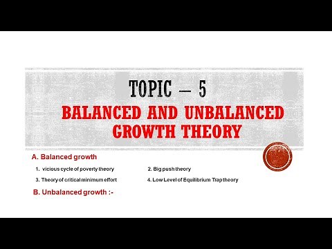 #Theories Of Balanced Growth and Unbalanced Growth (PGT, UGCNET ECONOMICS)