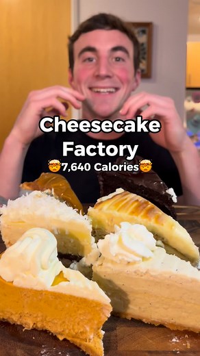 Trying Cheesecake Factory 🎂 #cheesecake #cheesecakefactory #mukbang | Jameskibs