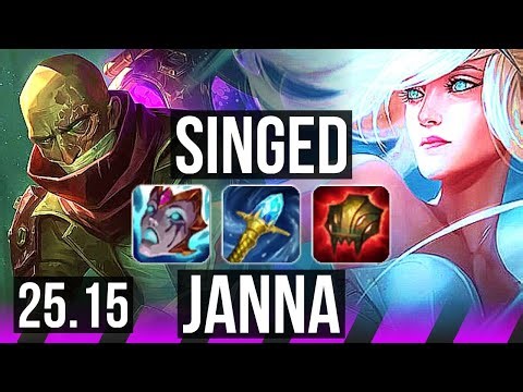 SINGED & Ezreal vs JANNA & Draven (SUP) | NA Master | 25.15