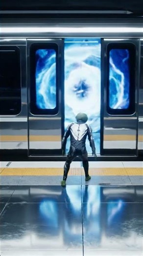 Alien in a Luxury NYC Subway Station #alien #subway