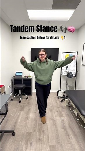 Tandem Stance Test 👣🧠 #balancetraining #brainhealth #concussionrecovery #vestibularrehab