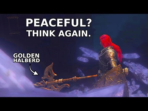 She Looks Peaceful. Red Hair, Golden Halberd, No Fear.