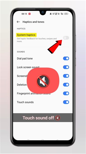 Realme system haptic feedback kaise off kare | Realme touch feedback sound off | Tech Frack #shorts
