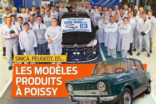 Simca, Peugeot, Citroën, DS… Tous les modèles produits dans l’usine de Poissy depuis 1946