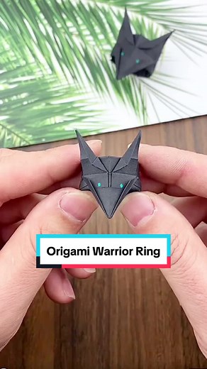 Paper Origami Fold a super cool wolf warrior ring in just a few simple steps! #Origami #Handmade #OrigamiTutorial #origamiring #paperrings💍 @Hi Origami