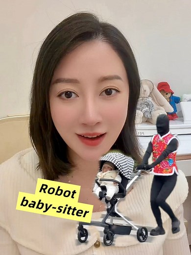 8.8K views · 185 reactions | Étonnant! 烙Un papa cantonais a fait pousser la poussette avec un robot pour promener son bébé, pendant qu’il pêchait tranquille.  #robot | Chloé Zhou | Facebook