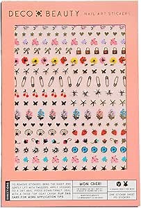 Deco Beauty Mon Cheri - Super Thin & Easy-to-Apply Nail Art with The Cutest Designs - Durable & Long-Lasting Nail Art Stickers and Decals for Women, for DIY at-Home Manicures & Salon-Quality Nails