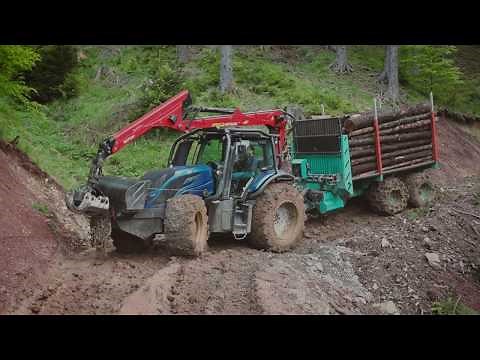 Pro Jernač - Forestry trailer and forestry upgrade on tractor Valtra
