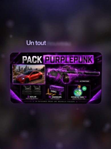 🔥 Le PACK PURPLEPUNK débarque pour une durée ULTRA LIMITÉE de 15 JOURS seulement… après ça, il disparaît ! Et ce n’est pas tout 👀 🔫 Les armes FULL CUSTOMS arrivent également dans la boutique journalière, avec leurs accessoires pour encore plus de personnalisation et de style en jeu. ⏳ 15 jours. Pas plus. Ne rate pas le Pack PurplePunk. #unityrp #gtarp #serveur #fivem #unitylegacyrp