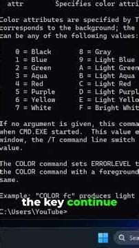 Change Your Command Prompt Background & Text Colors