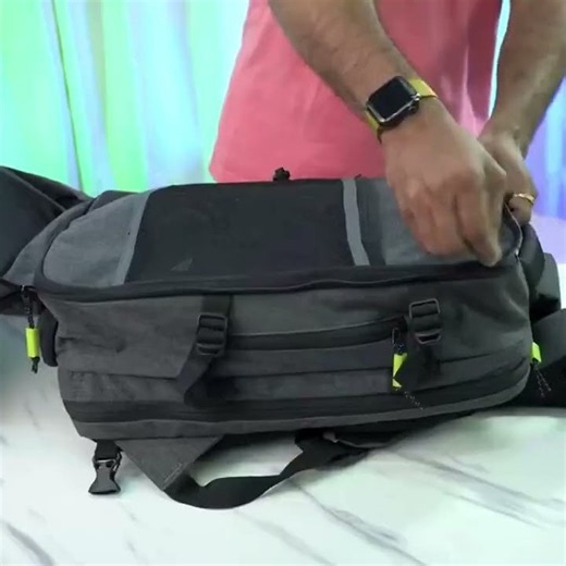 Zingaro grey travel laptop backpack.mp4