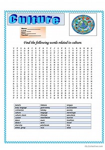 Wordsearch: Culture