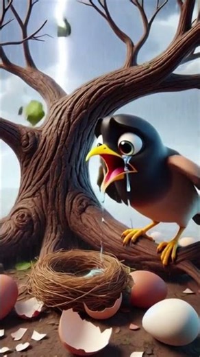 Maina aur sookhte ped ki kahani (Animated cartoon episode) #shorts #kidsfun #anime