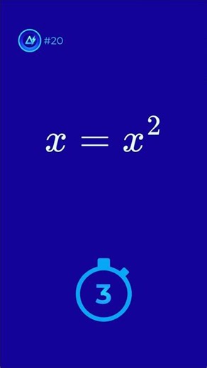Can you solve x = x² lightning fast?⚡ #20 BEAT THE LIGHTNING