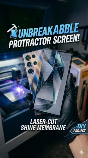 Samsung Customization: CO2 Laser + Shine Membrane 📱✨#viral #fyp #diy #tech