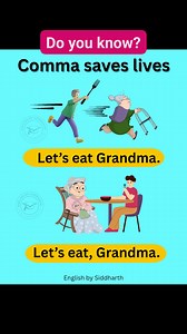 8.4K views · 56 reactions | Why use comma? #dailyuseenglish #vocabulary #grammar #grammartips #Punctuation #punctuationmatters #fbreelsvideo | English by Siddharth | Facebook