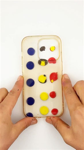 Satisfying Phone Case 4 Colours Mix Art #viralart #funnyart #satisfyingart