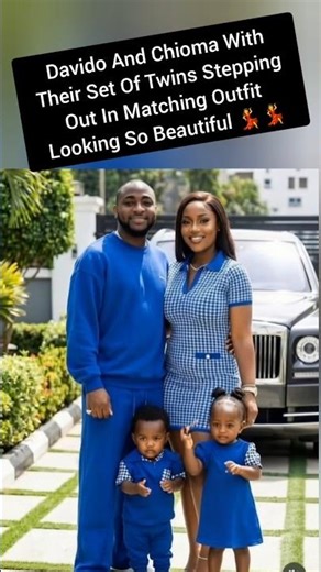 Davido & Chioma With Their Set Of Twins Babies Stepping Out In Matching Outfit Looking So Beautiful💃