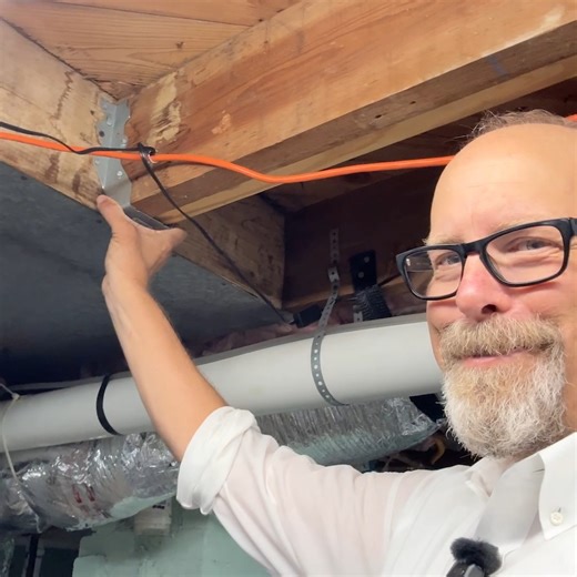 It's not every day an inspector finds a repair that makes them happy. While evaluating the floor joists in this older basement, Big Ben Inspections discovers a "sistered" joist and explains why the quality of the repair gives him confidence. Learn why the use of modern metal joist hangers is a tell-tale sign of a professional structural repair, and what it means for the integrity of an older home. This is a perfect example of a "good find" during an inspection. | InterNACHI