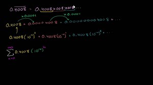 Infinite geometric series word problem: repeating decimal