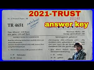 TRUST Exam -24/01/2021 | QUESTION PAPER | ANSWER KEY WITH EXPLANATION | TRICKS AND SHORTCUTS |