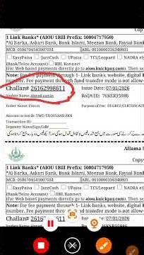 How to pay aiou Admission fee by easy paisa l pay aiou fee via easypaisa ,Aiou fee, aiou challen fee