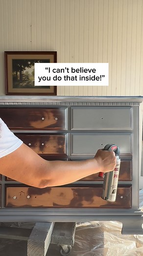 I wish I had a dollar for everyone who thinks I’m fumigating my dining room 🤣🙃 #diy #DIYTips #furnitureflip | The Teddy James Co.