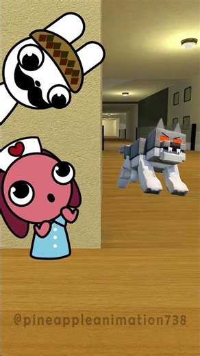 Scary Wolf Nurse Barney in Backrooms Roblox Animal Hospital