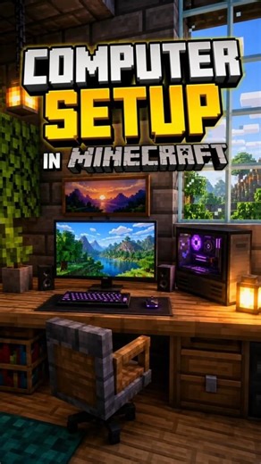 How To Make Computer Setup In Minecraft #mpgodgamear #minecraft #shorts #sponsorship #gaming