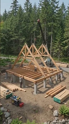 Modern A-Frame Family Cabin Blueprint | Spacious 5-Bedroom DIY House Plan