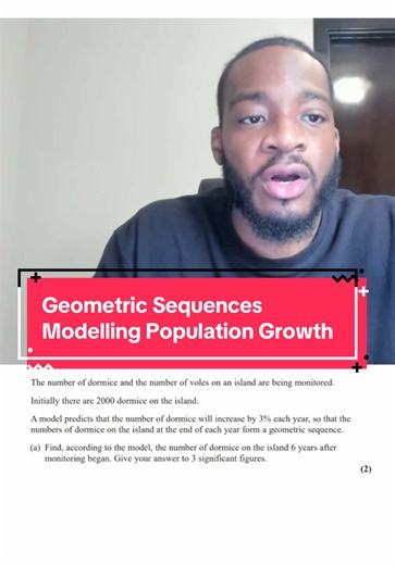 Geometric Sequences! Modelling Population Growth. Save this as part of revision. #alevelmaths #edexcel #mathswithdan #alevels #fyp