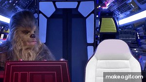 [Virtual Background for Zoom] Millennium Falcon Cockpit with Chewbacca on Make a GIF