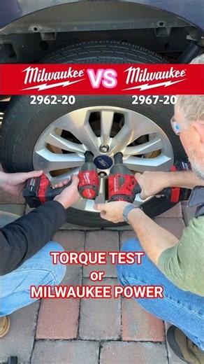 Milwaukee 2962-20 vs 2967-20 Impact Wrench Test 🔧 Which Is Stronger? #Shorts