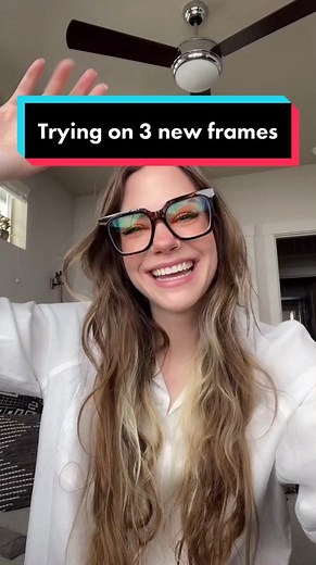 Trendy Two-Toned Oversized Glasses Try-On