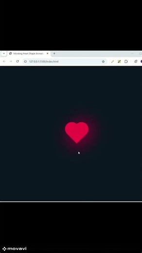 ❤Vibrating Heart Shape Animation Using HTML and CSS Only |Vibrating Heart |Shorts@apnacodezone614