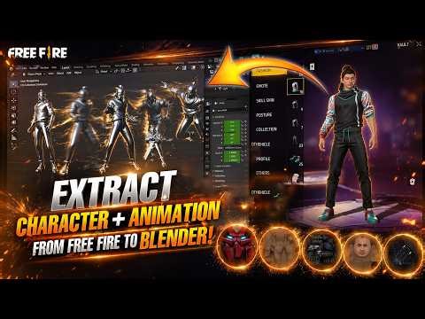 FREE FIRE → BLENDER | Extract Character + Animation (Full Tutorial) Rajpoot Editz.