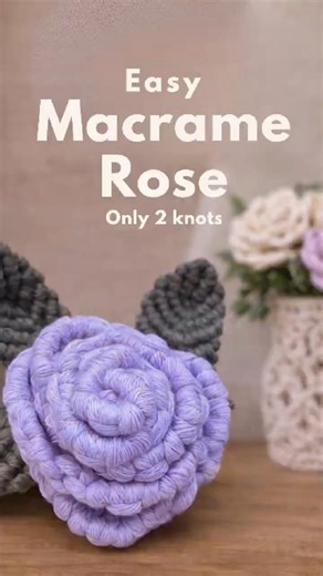 Easy macrame rose | Beginner tutorial you can try today