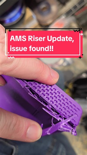 AMS Riser Update, BIG ISSUE!! #3dprinted #fyp #bambulabs #x1c #bambux1carbon #p1s #bambup1s #smallbusiness #3dprinting #rolltide